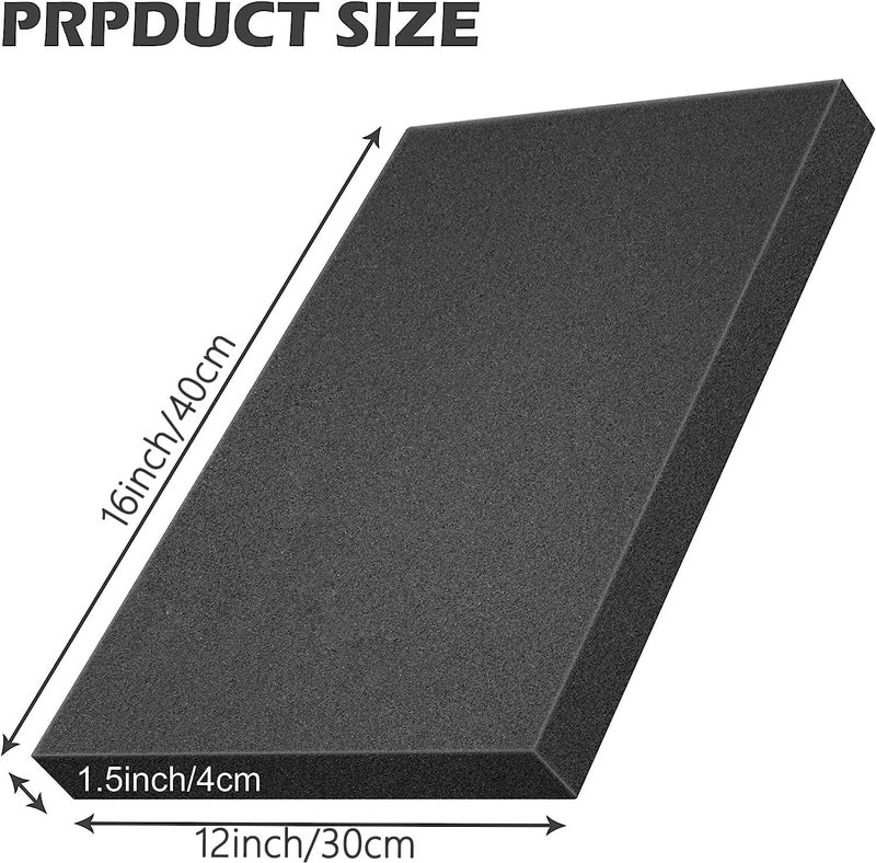 DECOHS 4 Pcs Polyurethane Foam Sheet- 16 x 12 x 1.5 Inch Cuttable Foam Inserts for Cases- Packing Foam Pads for Toolbox Camera Storage and Crafts - Image 2
